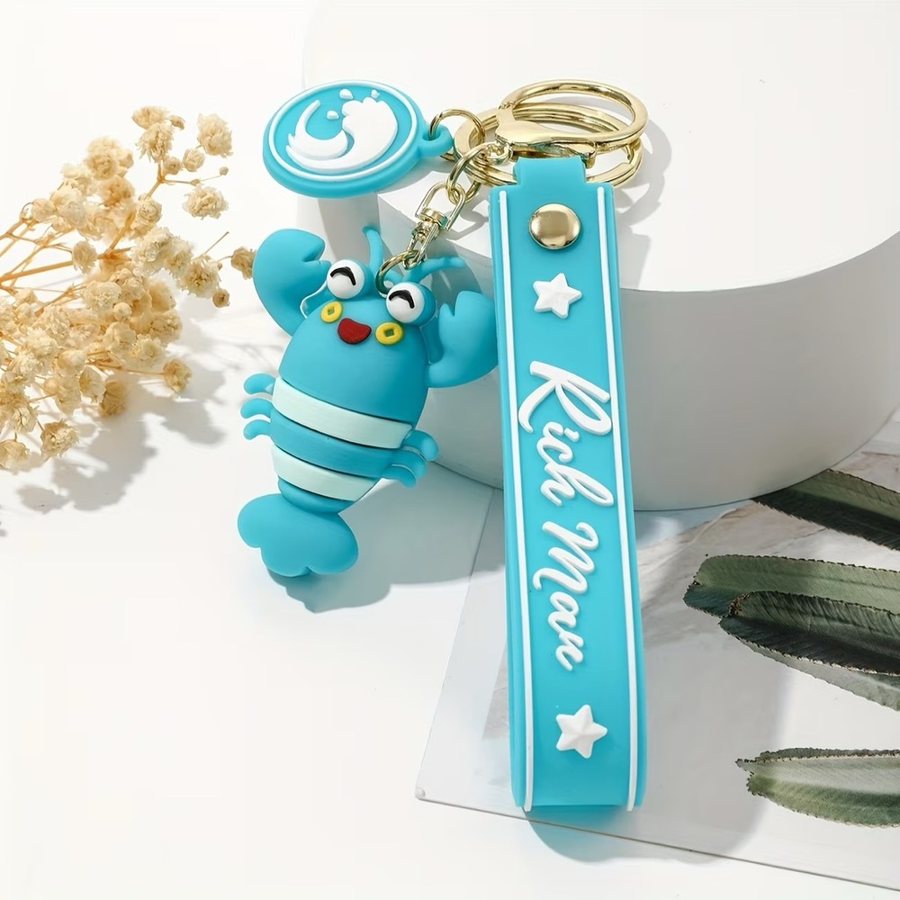 Blue Lobster Keychain - Picture 3 of 7